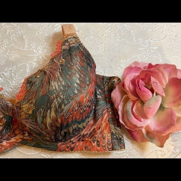 💥Qianziwanli lace Embroidery  Print Sexy Bras 34C - Picture 8 of 13